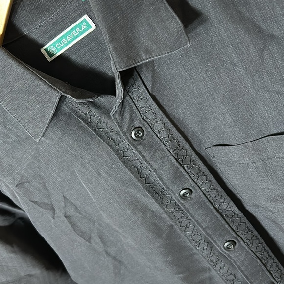 Cubavera small black button down shirt - Picture 9 of 16